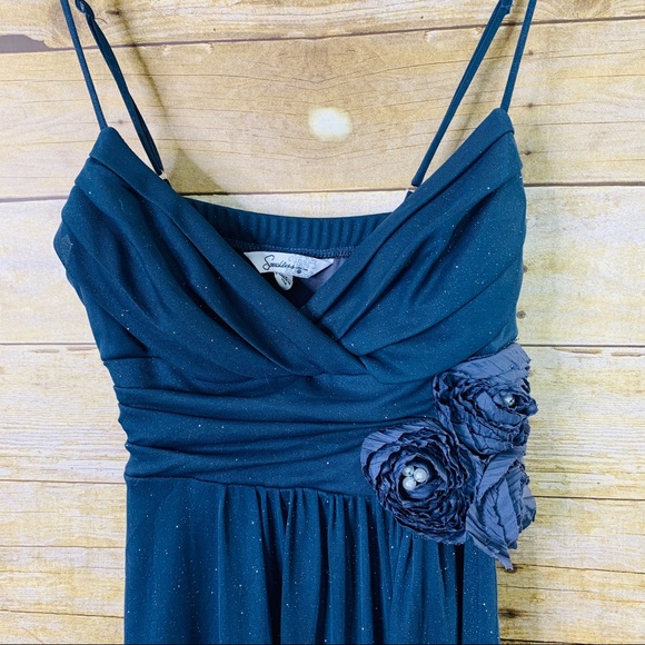 Speechless Dress Semi Formal Dark Grey Shimmer - Picture 3 of 6